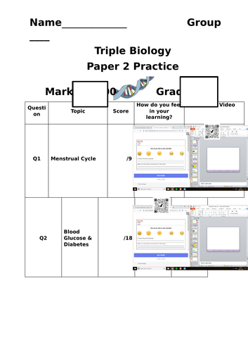 AQA Biology Paper 2 Practice Mock