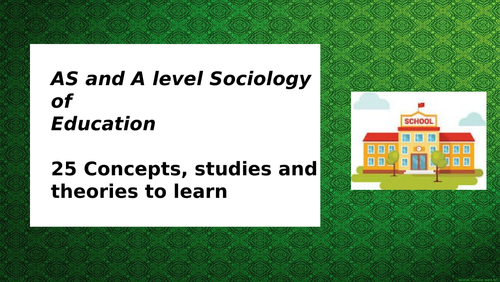 Sociology of Education revision slides