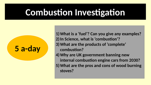 Combustion Investigation