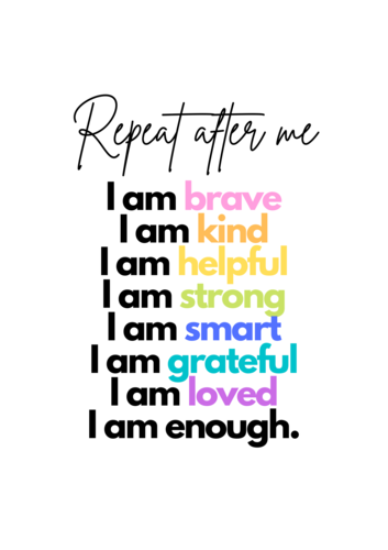 Affirmation Poster | Teaching Resources