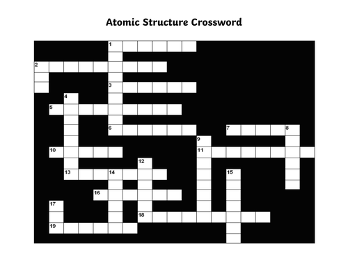Atomic Structure Crossword