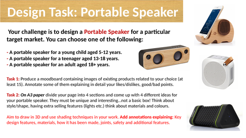 Portable Speaker Design Task