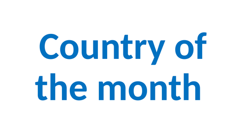Country of the month display