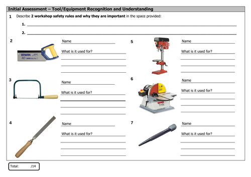 Mini Assessment - Tool Recognition and Understanding