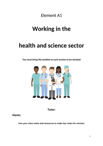 T Level Health Element 1 workbook