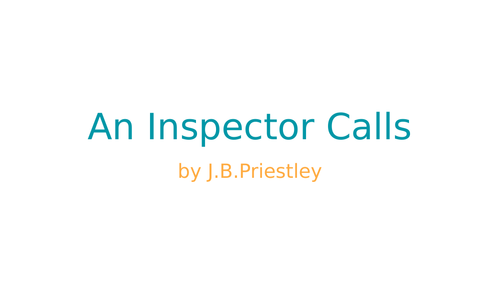 An Inspector calls