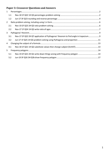 Paper 3 Edexcel GCSE Maths June 2022 predicted Crossover Questions