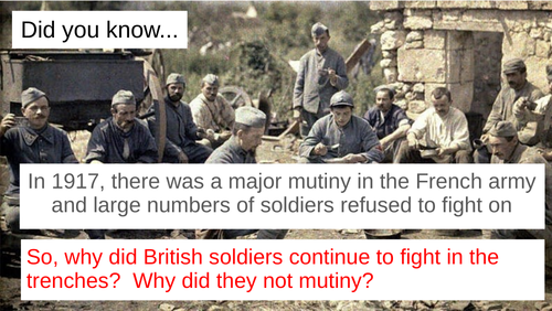 Why were the British motivated to carry on Fighting in WW1?