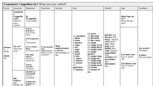 Dynamo 1 Module 1 Sentence Builders