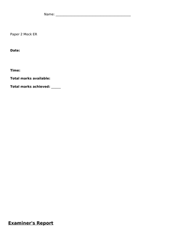 Edexcel A Salters Nuffield A level Biology Paper 2 Mock Exam 2022 (Advanced Info)