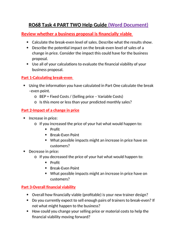 CAMNAT Enterprise and Marketing RO68 Help Guide Task 4 (Part Two)