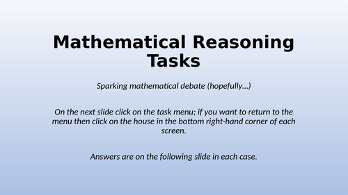 Mathematical Reasoning Tasks