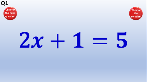 Two Step Linear Equations (PowerPoint).