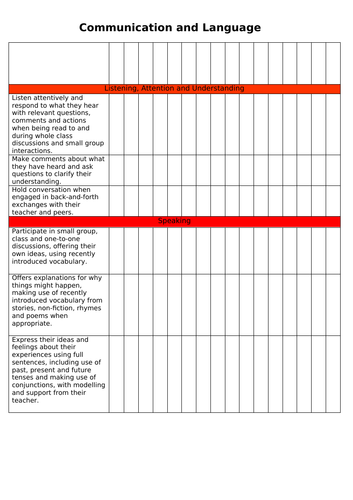 ELG Tick Sheets