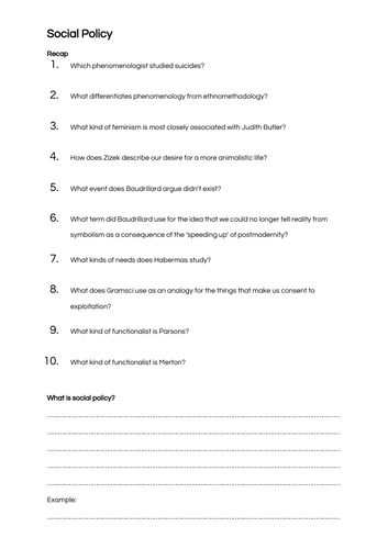 Sociology A-Level: Should sociology influence policy?