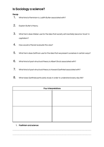 Sociology A-Level: Is sociology a science?