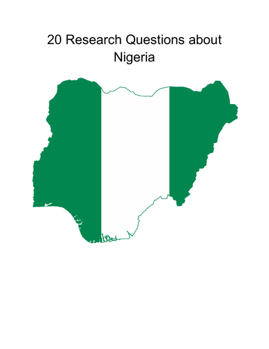 20 Research Questions about Nigeria