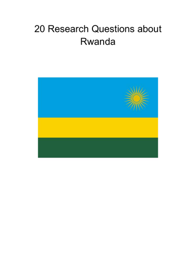 20 Research Questions about Rwanda