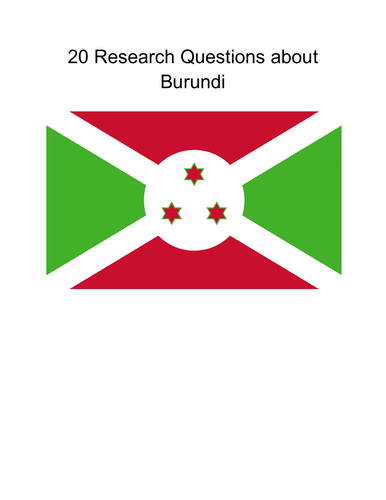 20 Research Questions about Burundi