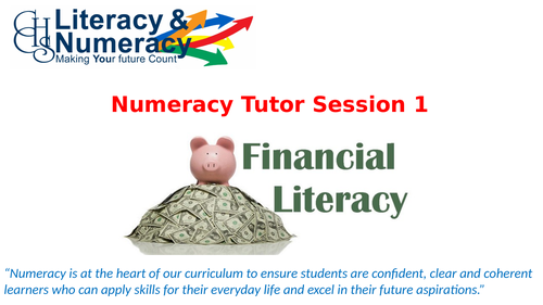 Tutor/ Form Time Numeracy Sow - Financial Literacy / Real-Life Application / Money Management - PSHE