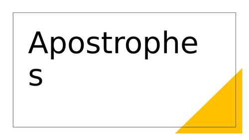 Apostrophes Lesson