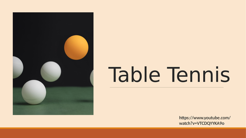 Table Tennis Scheme Resources