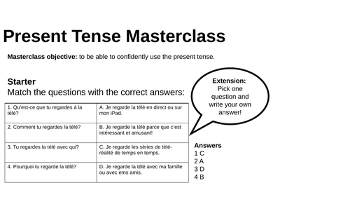 French  Present Tense Masterclass