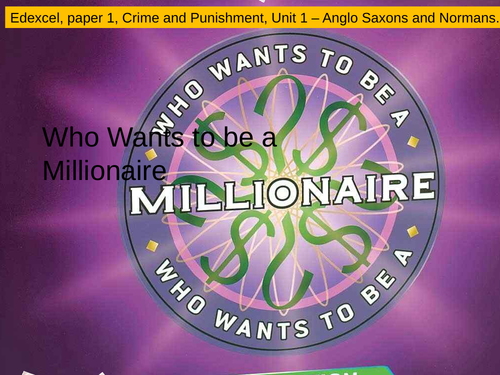 Edexcel, GCSE, Crime and Punishment, unit 1 - Anglo-Saxons and Normans, revision.
