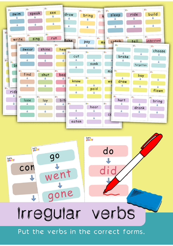 Irregular Past Tense Verbs .Put the verbs in the correct form.