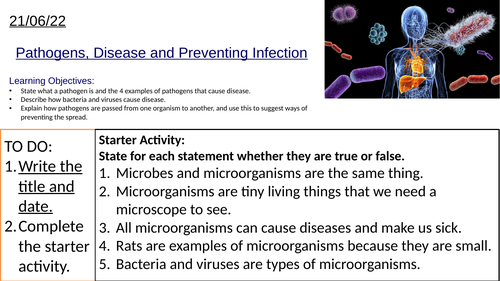 GCSE Biology Pathogens, Disease and Preventing Infection: Complete Lesson