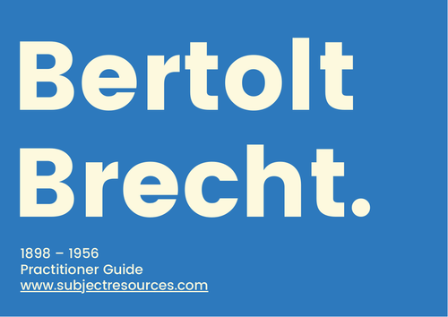 Bertolt Brecht - Drama Practitioner Pack