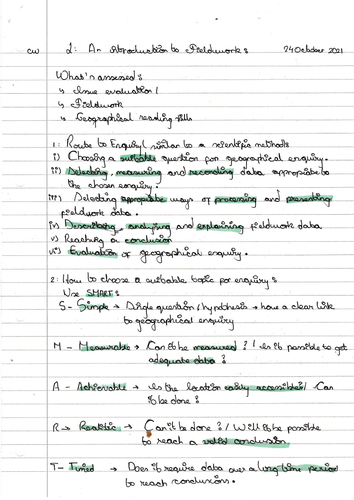 GCSE Geography AQA Fieldwork Paper 3 [PRICE DROP]