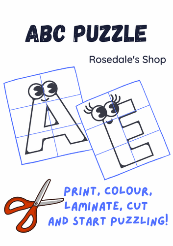 Alphabet Puzzle | Print, Cut & Colour Activity | BACK TO SCHOOL First Week Of School | Learning ABCs