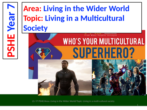 Living in a multi-cultural society - PSHE - Year 7