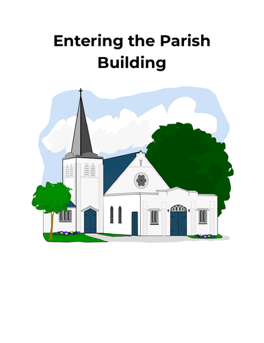 Entering the Parish Building