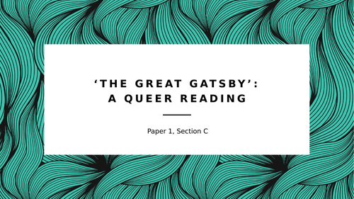 'The Great Gatsby' A-Level Bundle