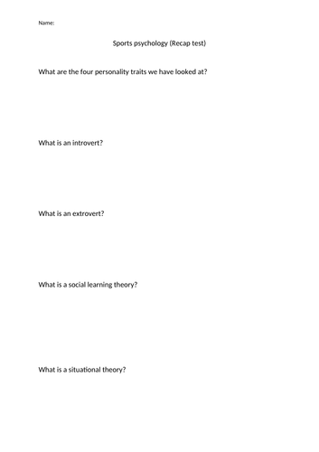 BTEC SPORT - Sports psychology Unit 6 - Stress and anxiety PP ...