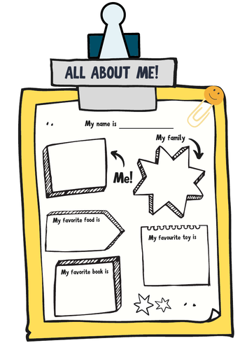 All About Me Clipboard
