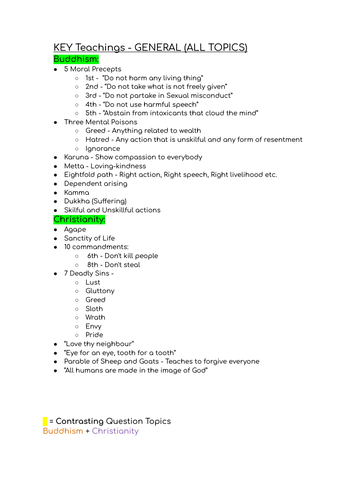 AQA RS GCSE THEMES MODEL ANSWERS