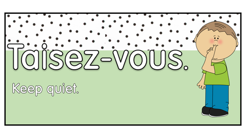 French Classroom Instruction Posters