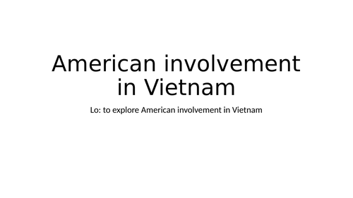 American Involvement in Vietnam