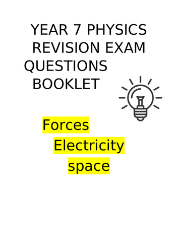 Year 7 Physics Revision Workbook