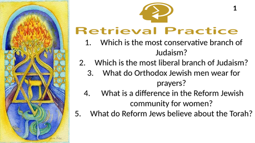 Judaism Review and Retrieval Quizzes
