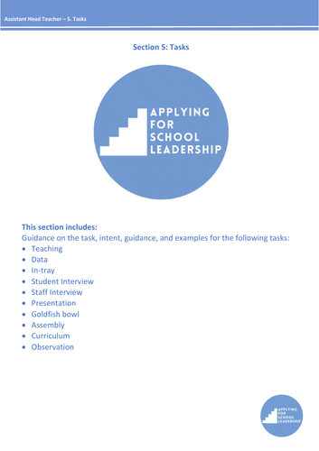 5.  AHT - Interview Tasks and Responses for an Assistant Headteacher Application