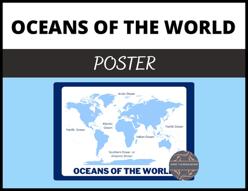 Oceans of the World - Poster or Learning Mat