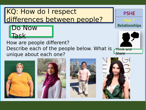 Respecting Differences PSHE lesson