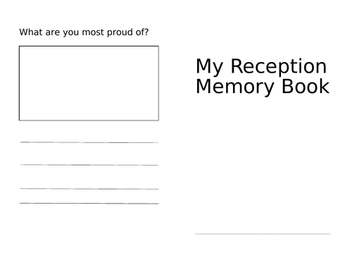 Reception Memory Book