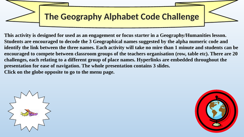 The Geographical Code Challenge