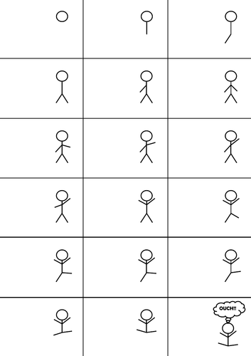 Animation flip book - stick person | Teaching Resources