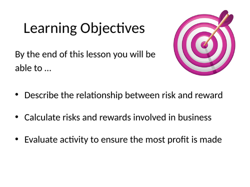 Risk and Reward Game | Teaching Resources